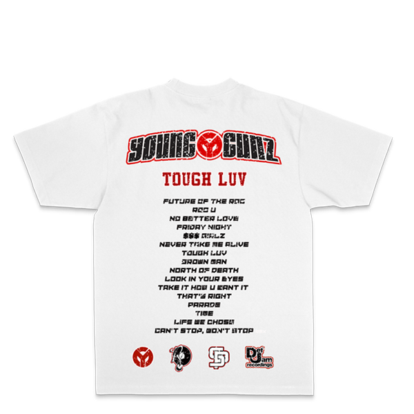 RETRO YOUNG GUNZ “TOUGH LUV” 20TH YEAR ANNIVERSARY WHITE T-SHIRT