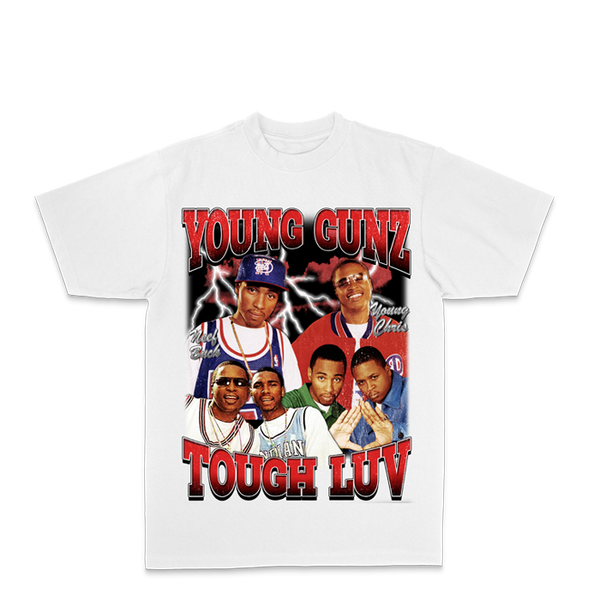 RETRO YOUNG GUNZ “TOUGH LUV” 20TH YEAR ANNIVERSARY WHITE T-SHIRT