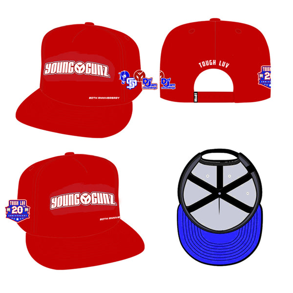 YOUNG GUNZ “TOUGH LUV” 20TH YEAR ANNIVERSARY RED SNAPBACK HAT
